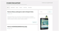 Desktop Screenshot of pcinfectionsupport.com