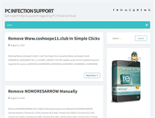 Tablet Screenshot of pcinfectionsupport.com